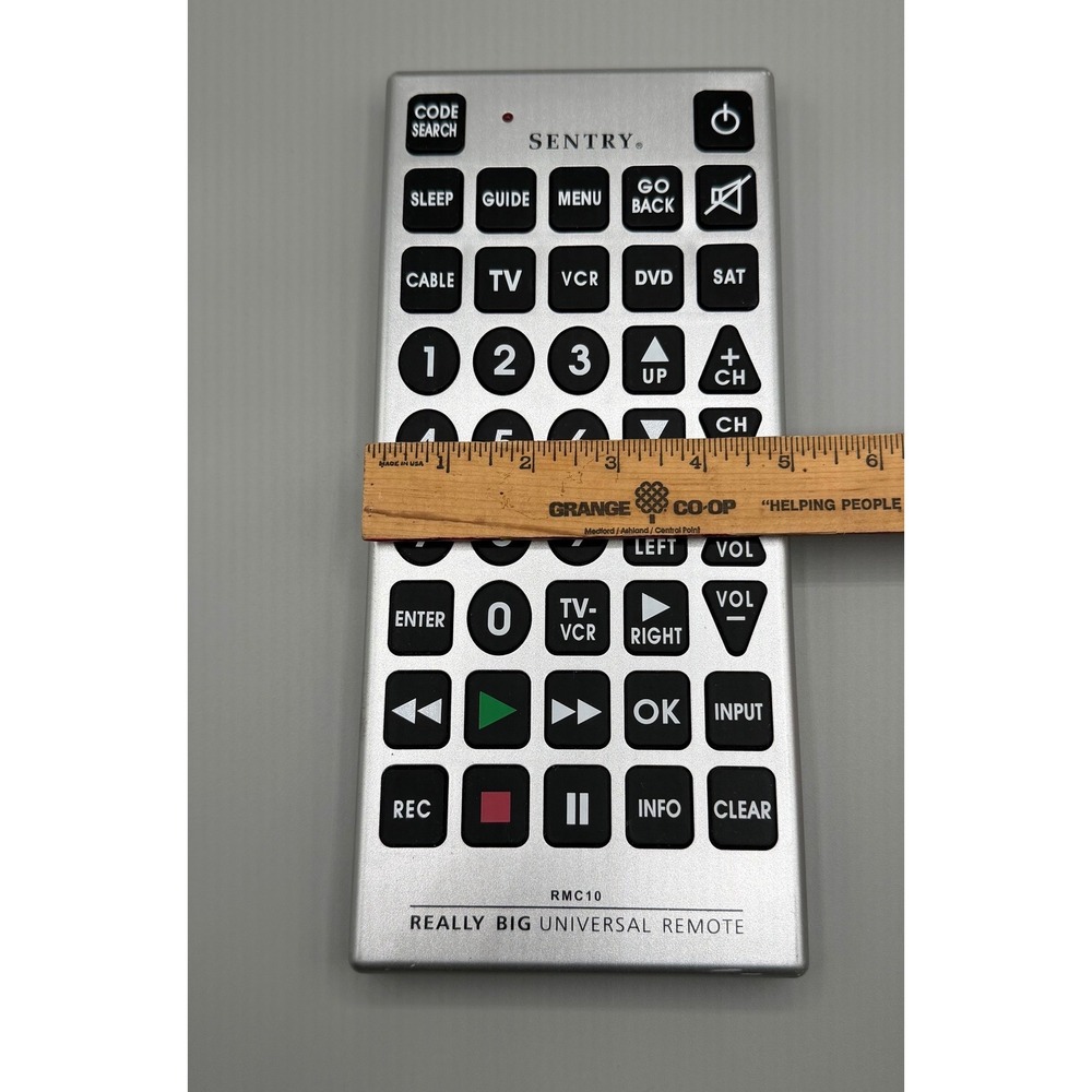 Sentry RMC10 Really Big Universal Remote Large Button Silver-Tested &‎ Works! - Picture 7 of 7